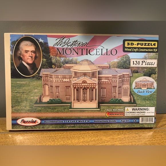 Monticello 3D Puzzle, NWT, Thomas Jefferson’s Monticello - Picture 3 of 11